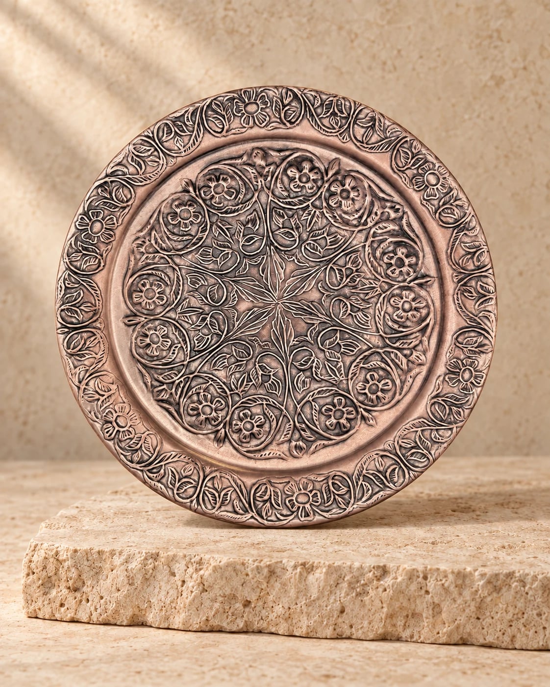 Floral Rosette Decorative Plate — 1